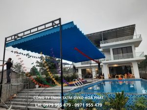 Công trình mái xếp bể bơi khu nghỉ dưỡng ở Vĩnh Phúc 11