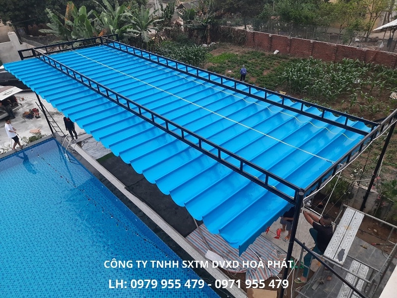 Công trình mái xếp bể bơi khu nghỉ dưỡng ở Vĩnh Phúc 5