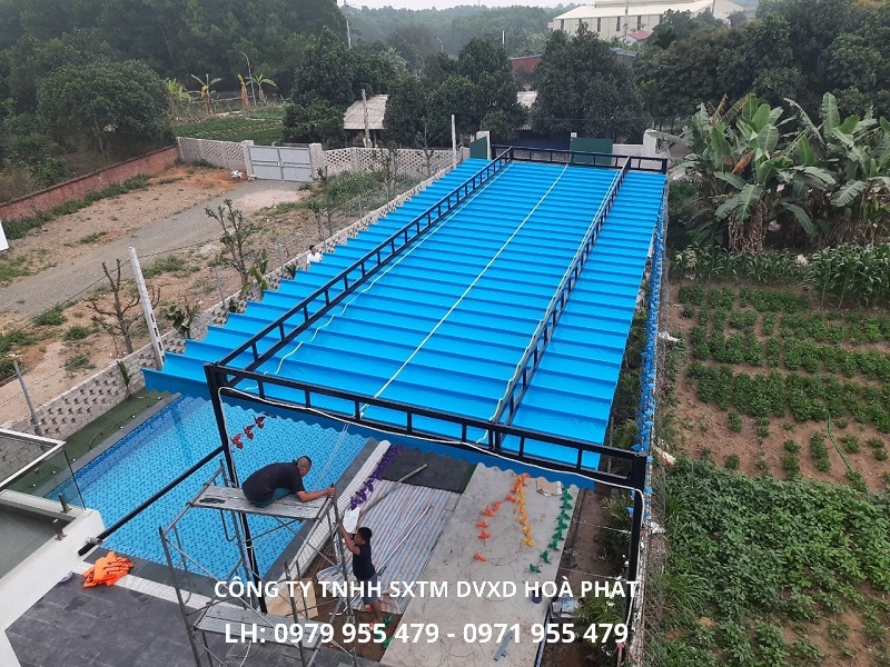 Công trình mái xếp bể bơi khu nghỉ dưỡng ở Vĩnh Phúc 8