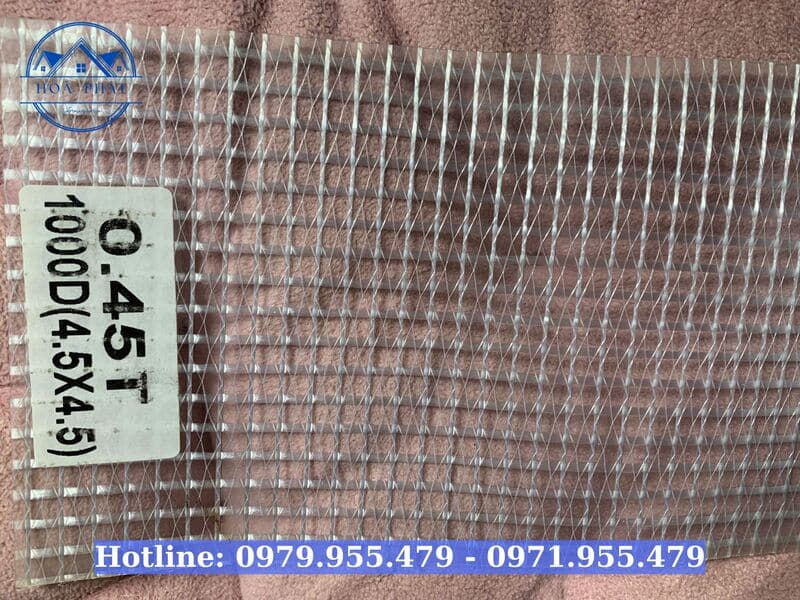 Bạt nhựa PVC trong suốt kẻ ô vuông