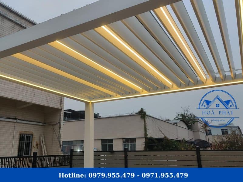 Mái nhôm xếp lật nhập khẩu