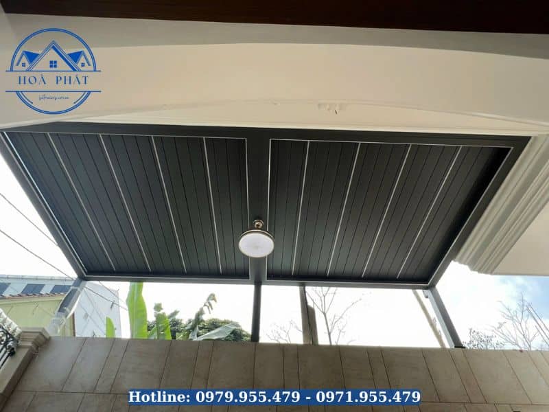 Mái nhôm xếp lật Hoà Phát