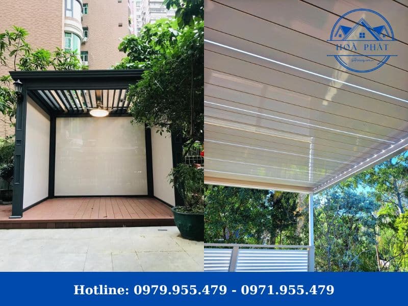 Cấu tạo của mái nhôm xếp lật nhập khẩu