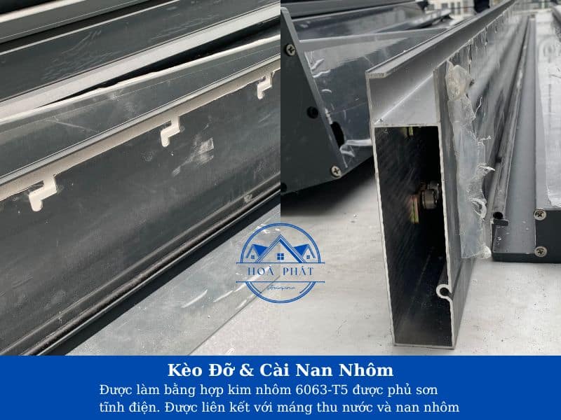Dầm mái nhôm chớp tự động