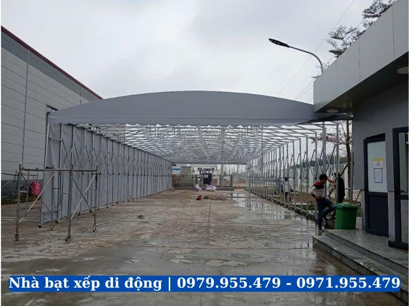 Khung mái vòm bạt xếp kéo đẩy