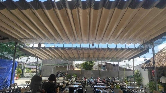 Cách sử dụng mái xếp lượn sóng dùng motor tự động