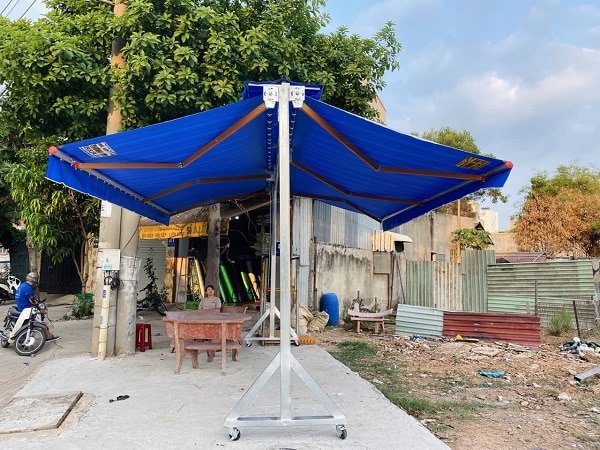 Mẫu mái hiên di động chữ A lắp đặt tại Đống Đa