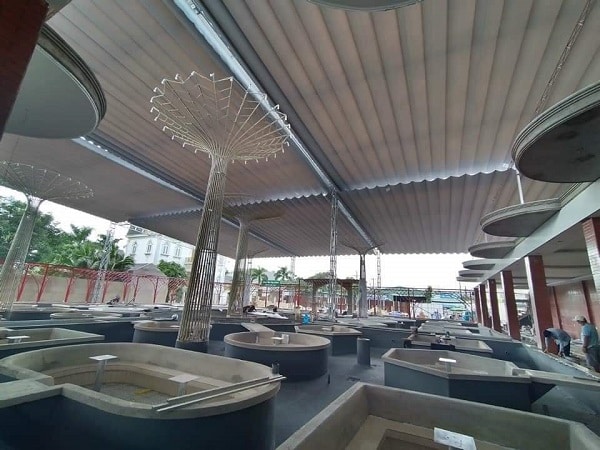 Ứng dụng lắp đặt bạt mái xếp tại khu vực Đông Anh