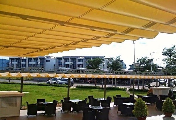 Các công trình phù hợp lắp đặt mái bạt xếp tại Thanh Xuân