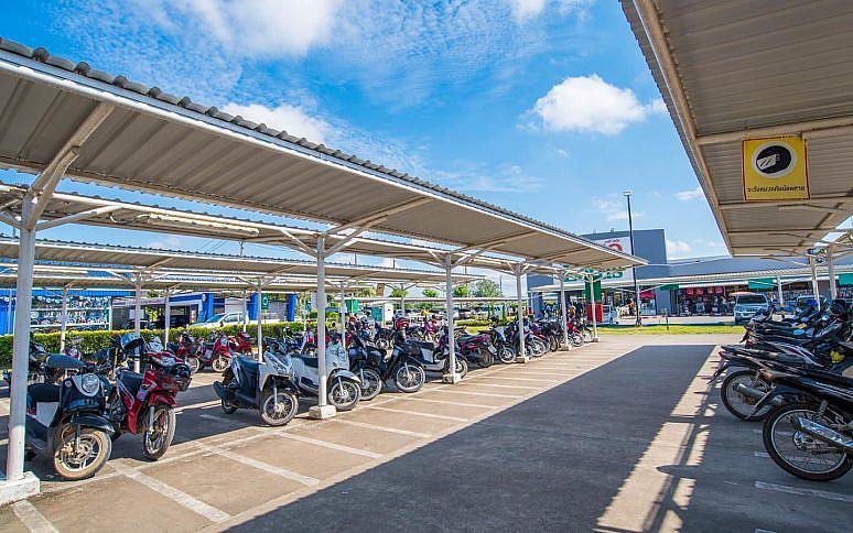 Các kiểu mái che bằng bạt phù hợp cho trạm sạc xe điện